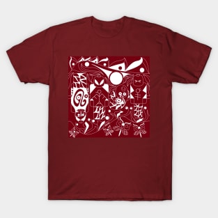 soccer lego brick in mayan pattern T-Shirt